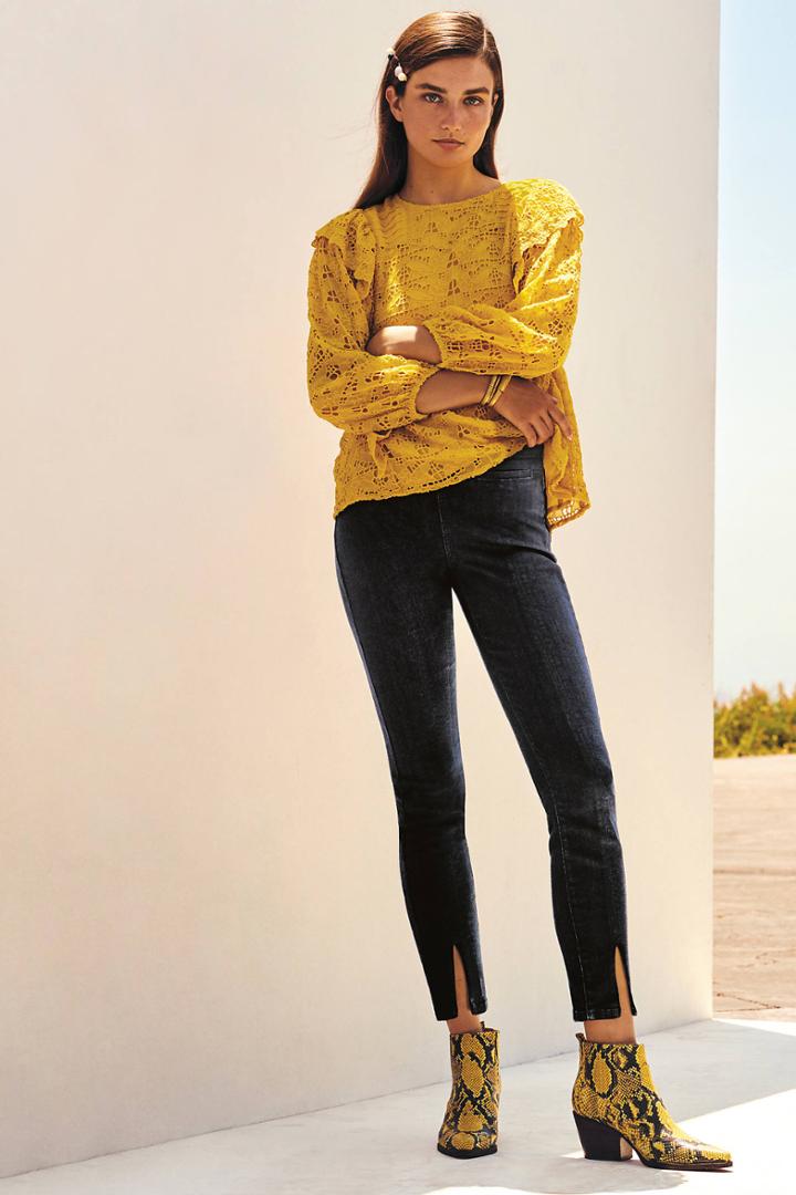 Pilcro And The Letterpress Pilcro Slit-front Skinny Jeans
