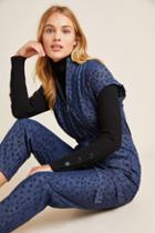 La Vie By Rebecca Taylor Spotted Denim Jumpsuit