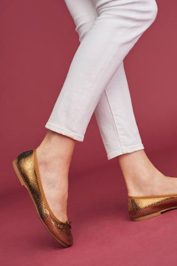 Elia B Stefania Metallic Ballet Flats