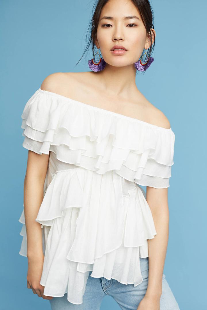 Dina Agam Juliet Off-the-shoulder Blouse