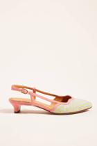 Chie Mihara Scalloped Slingback Kitten Heels