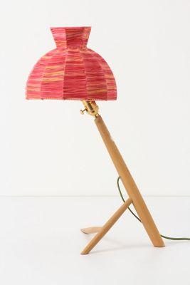 Anthropologie Timber Legs Lamp, Raspberry