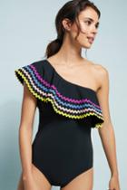 Anthropologie Kara Colletto Zola Ruffled One-shoulder One-piece Swimsuit