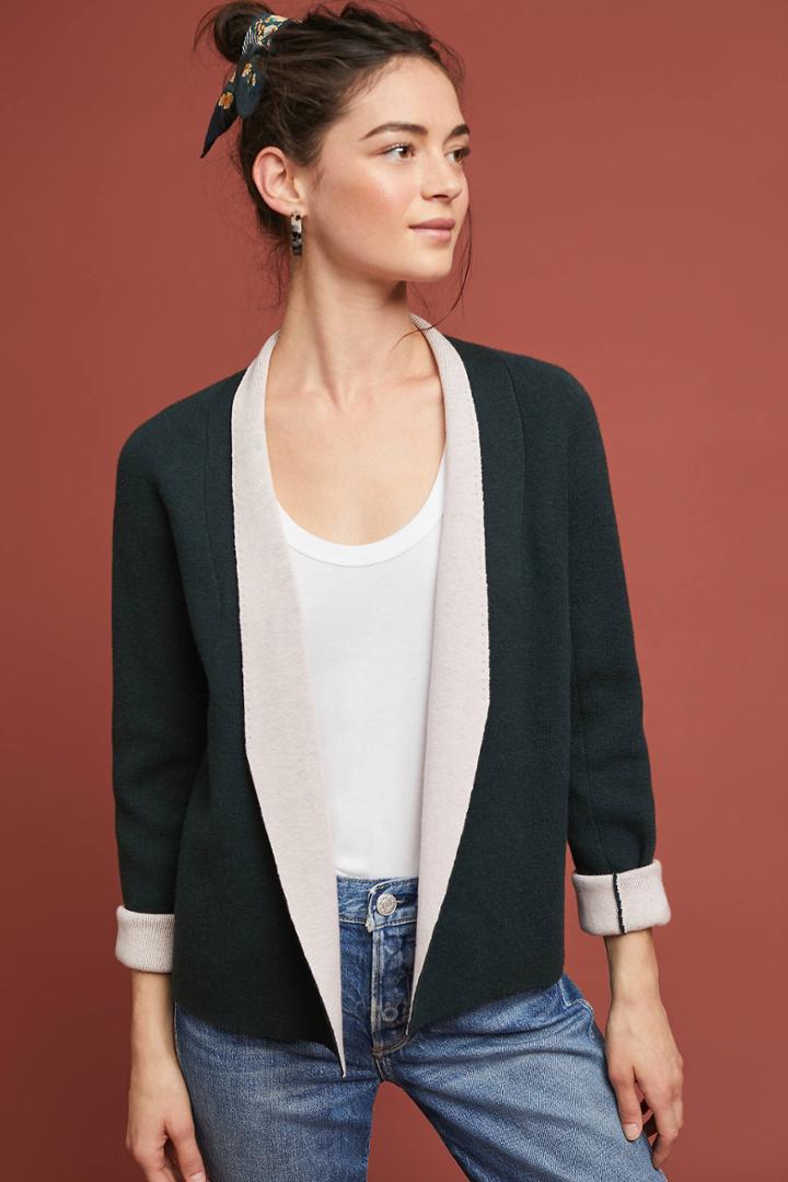 Elk Two-toned Knit Jacket