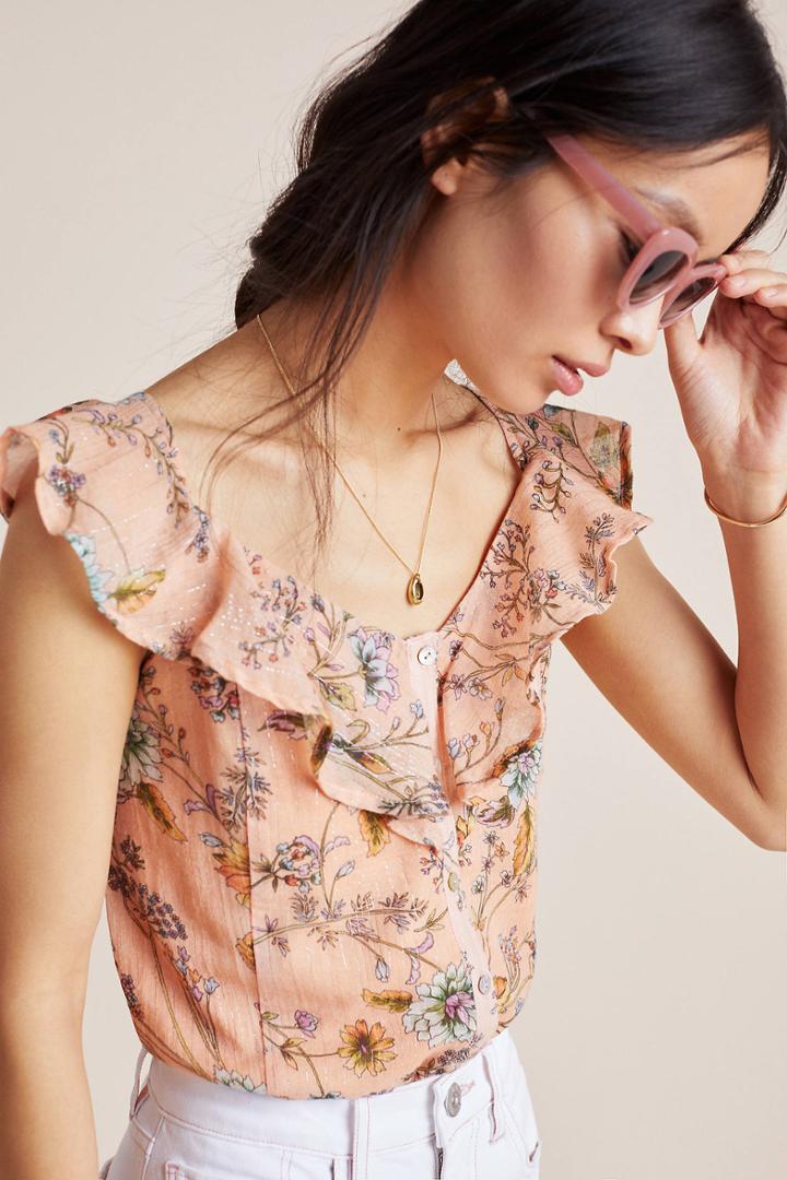 Dolan Left Coast Wildflower Cropped Top