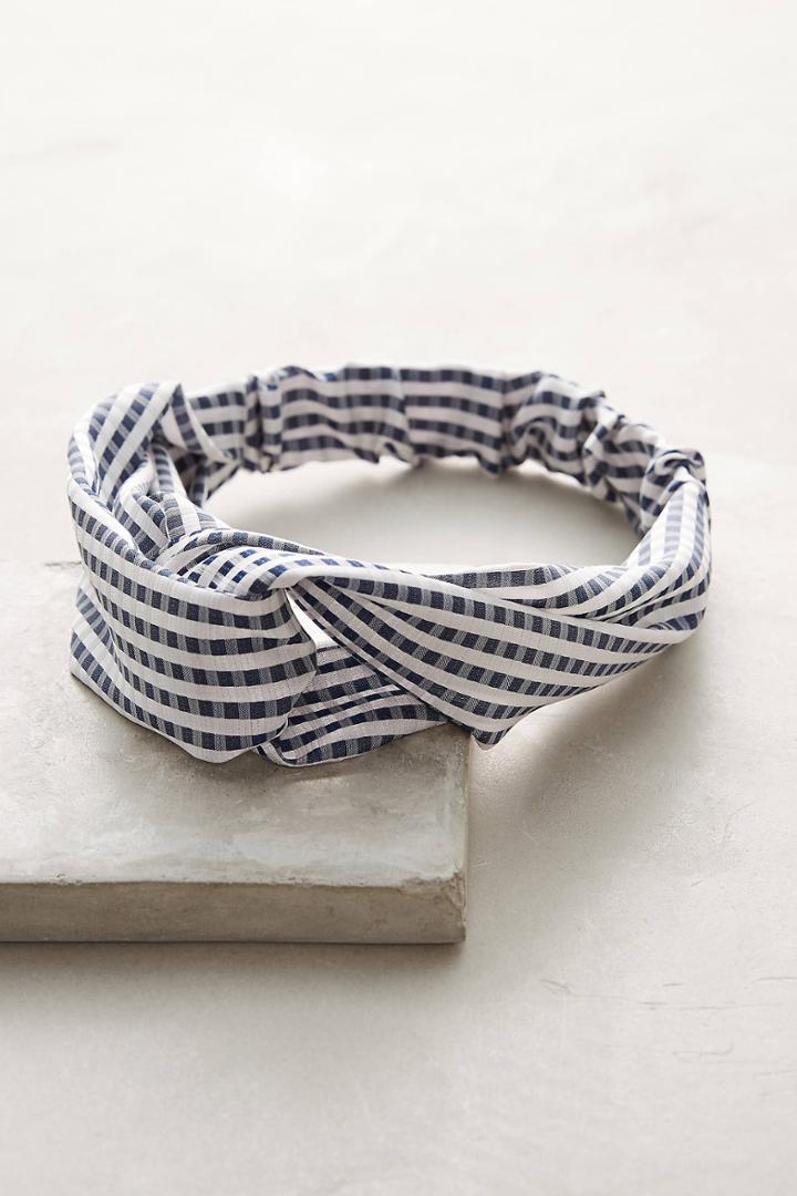 Anthropologie Gingham Headband