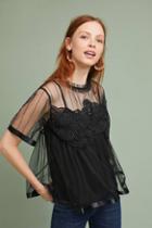 Eva Franco Laced Mesh Swing Top