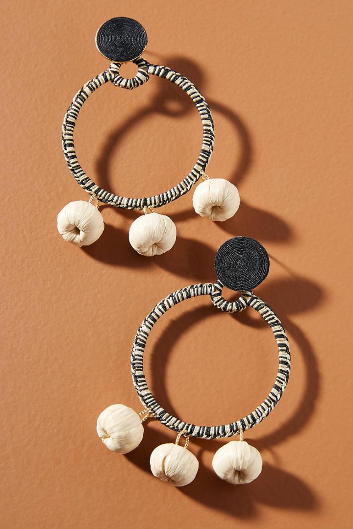 Serefina Marie Raffia Hoop Earrings