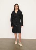 Vince Long Sleeve Soft Fitted Shirt Dress