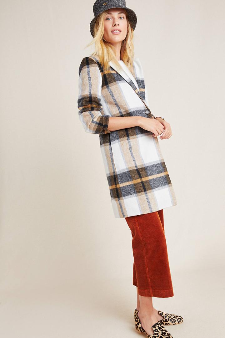 Bb Dakota Emilie Plaid Blazer Coat