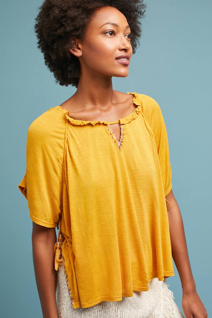 Anthropologie Braylon Peasant Top