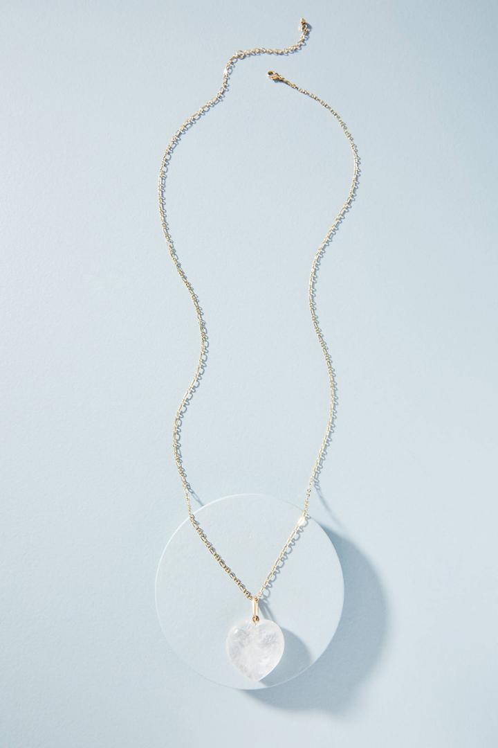 Anthropologie Glass Heart Necklace