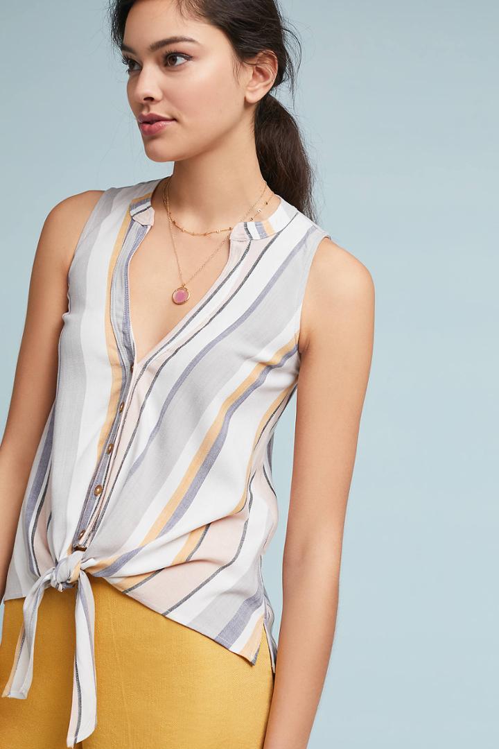 Maeve Miami Buttondown Top