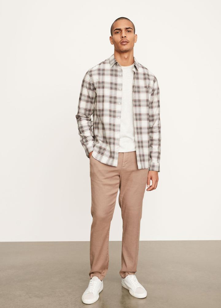Vince Sunset Plaid Long Sleeve