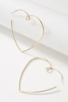 Anthropologie Loving Heart Hoop Earrings