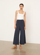 Vince Tie-front Striped Culotte