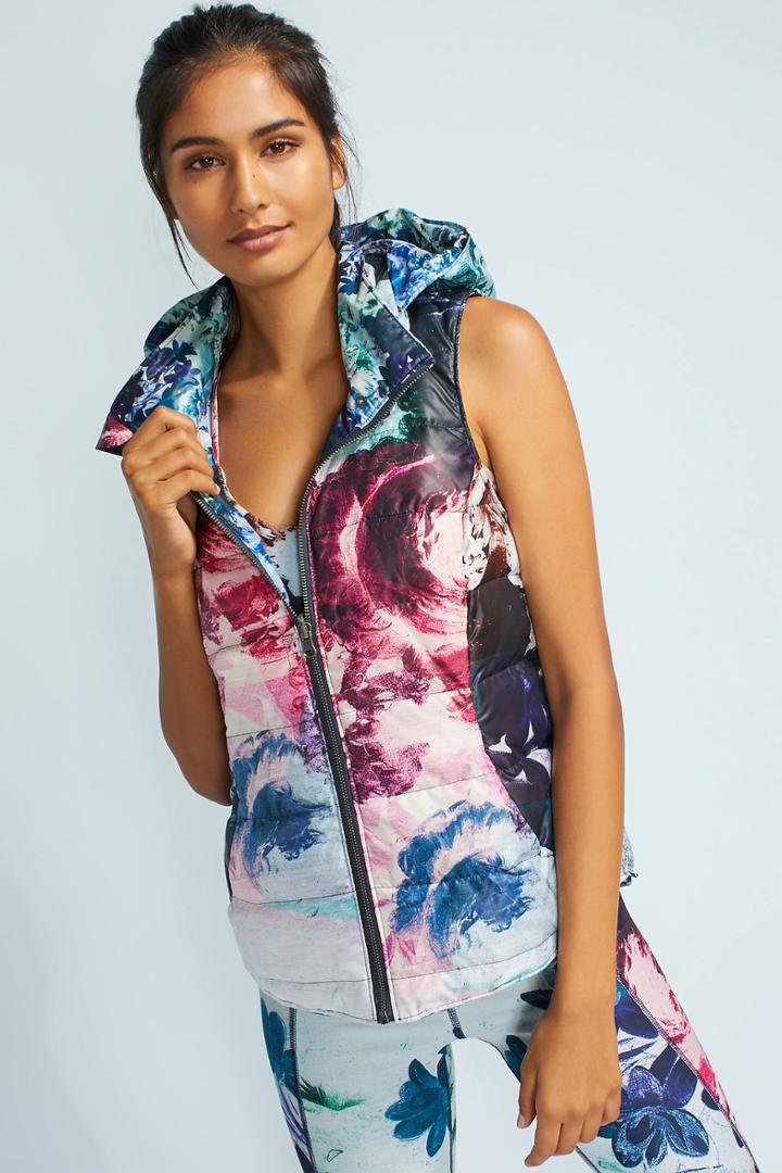 Pure + Good Floral Puffer Vest
