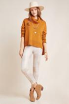 Anthropologie Sueded Snake-print Leggings