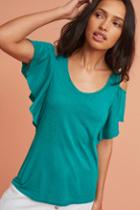 Michael Stars Scoop Neck Open-shoulder Tee