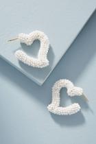 Sachin + Babi Beaded Mini Heart Hoop Earrings
