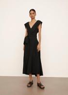 Vince V-neck Tie Back Flutter Sleeve Dress