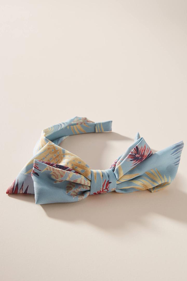 Anthropologie Kirstie Tropical Bow Headband