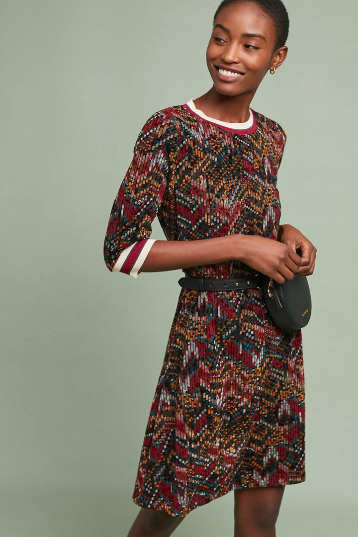Aldomartins Geometric Velvet Dress