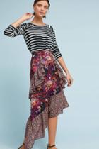 Anna Sui Silk Asymmetrical Skirt