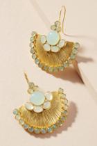 Anthropologie Doria Fan Drop Earrings