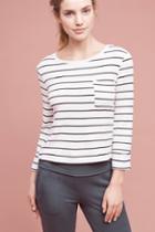 Splendid Lace-up Striped Sweatshirt