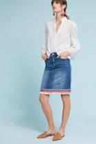 Pilcro And The Letterpress Pilcro Trimmed Denim Skirt