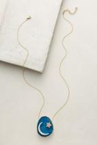 Anthropologie Blue Galaxy Pendant