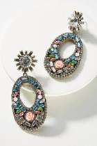 Anthropologie Glass Mosaic Drop Earrings
