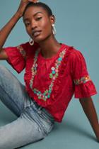 Banjanan Scarlett Embroidered Silk Blouse