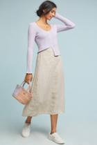 Velvet By Graham & Spencer Kiara Linen Midi Skirt