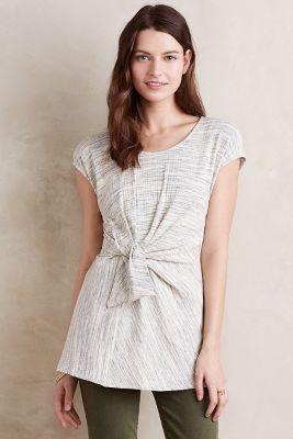 Everleigh Heathered Tie-front Tunic