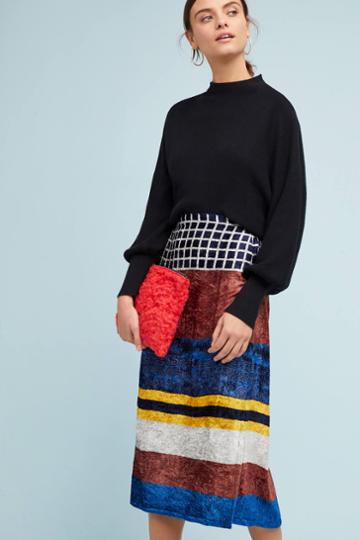 Norblack Norwhite Addora Velvet Maxi Skirt