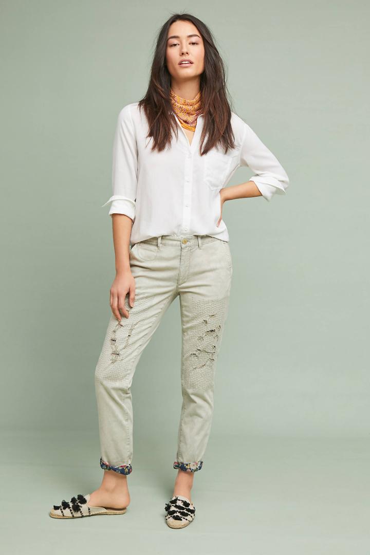 Chino By Anthropologie Relaxed Patched Chino Pants