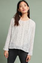 Dolan Left Coast Pleated Ruffled-hem Blouse