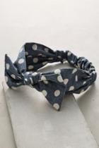 Anthropologie Denim Dot Turban Band