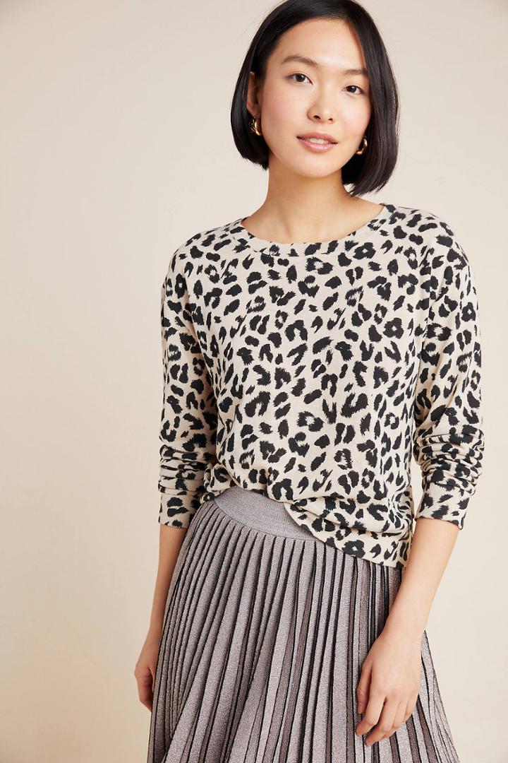 Bb Dakota Dita Hacci Leopard Pullover