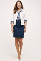 Courtshop Seamed Denim Skirt