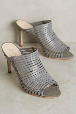 Guilhermina Caged Mules Grey