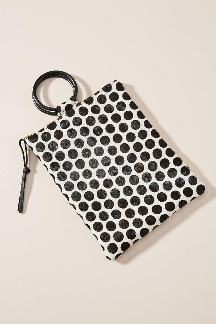 Oliveve Laine Calf Hair Ring Clutch