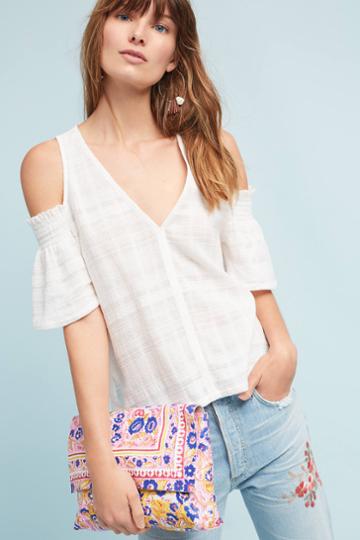 Tina + Jo Textured Open-shoulder Top