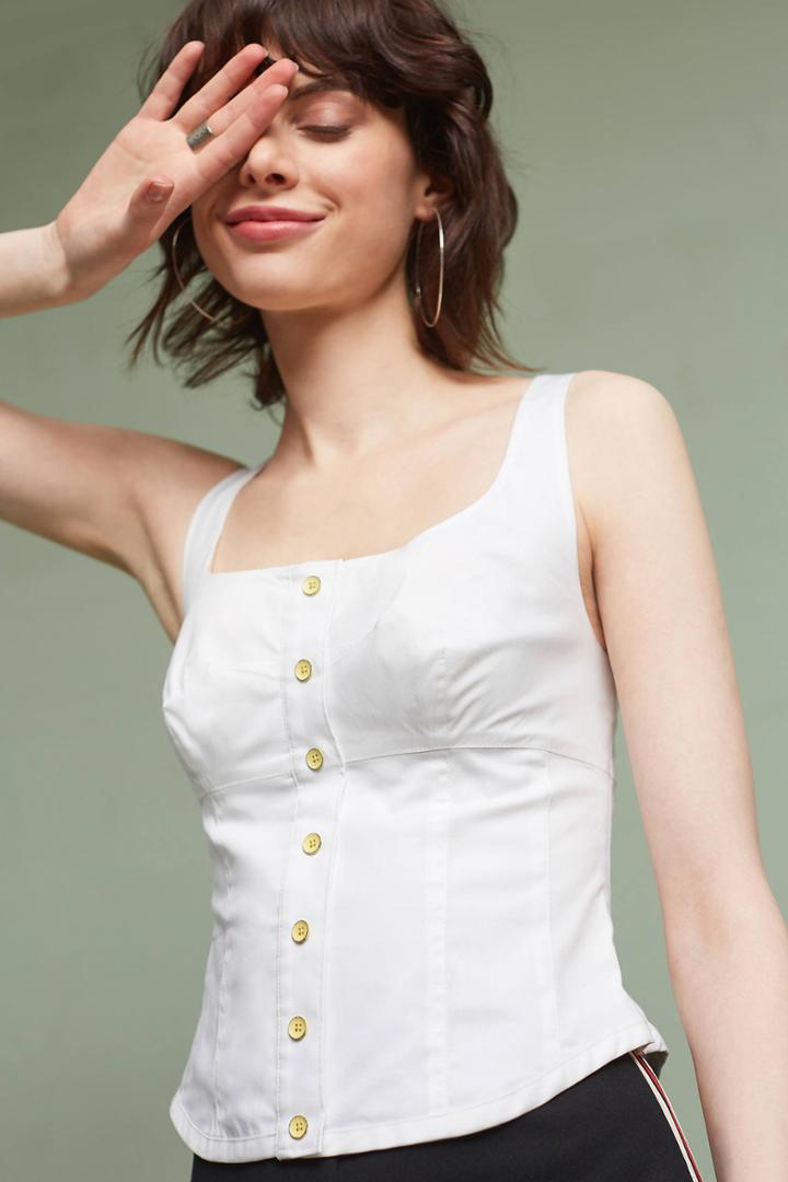 Maeve Sleeveless Poplin Buttondown