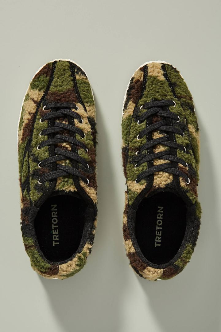 Tretorn Camo Faux Shearling Sneakers