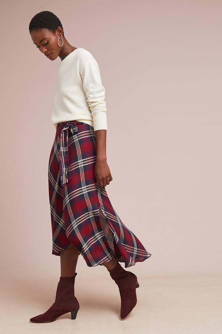 Velvet By Graham & Spencer Callen Plaid Skirt