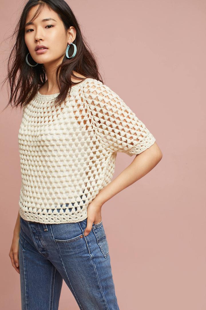 Moth Crocheted Pullover