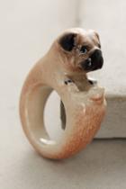 Anthropologie Pug Portrait Ring